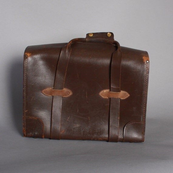 Vintage Leather MILITARY Issue BRIEFCASE Type VIII Satchel