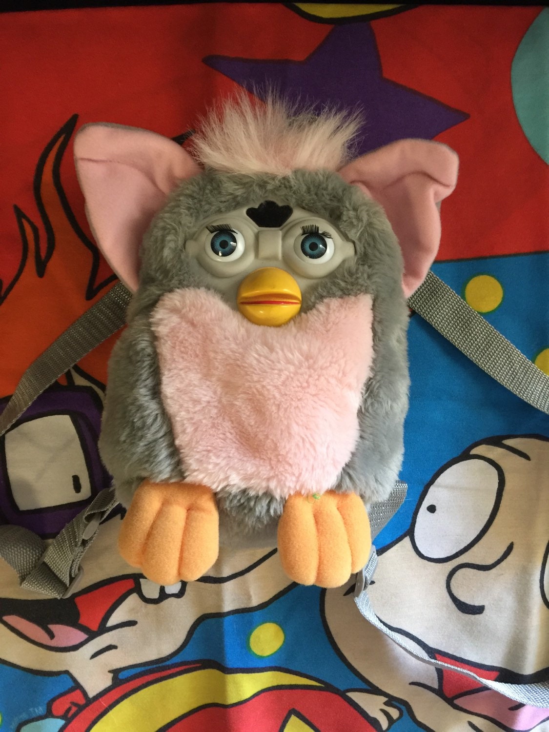 Vintage Furby Backpack with 3D Plastic Face