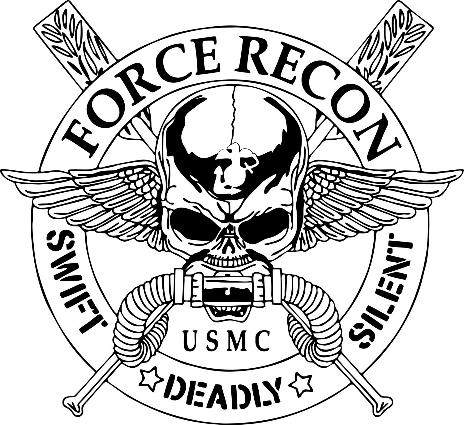 Force Recon United States Marine Corps Car Truck Window Laptop