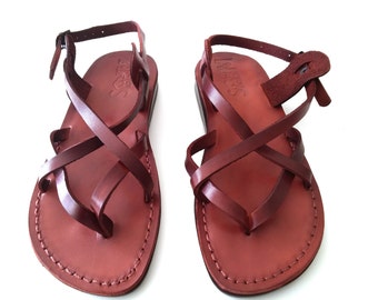 Items similar to SALE ! New Leather Sandals EMPIRE Women's Shoes Thongs ...