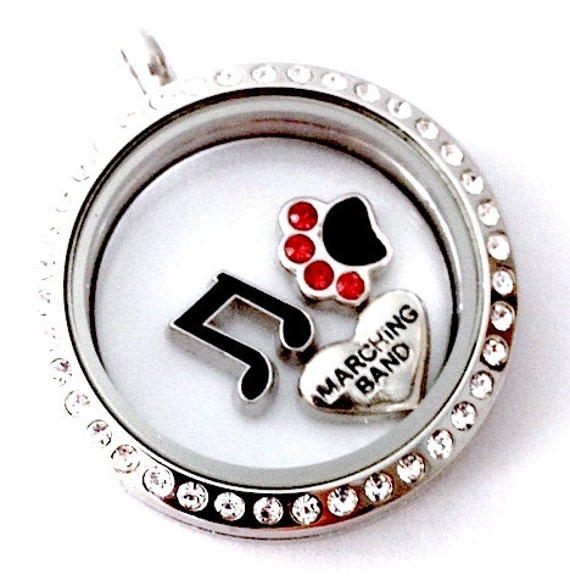 Items similar to Marching Band Floating Locket, Marching Band Jewelry