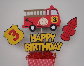 Fire Truck Birthday Centerpiece Die Cuts Firetruck Party Decorations By FeistyFarmersWife Fire Truck Birthday Centerpiece Die Cuts Firetruck Party Decorations By FeistyFarmersWife