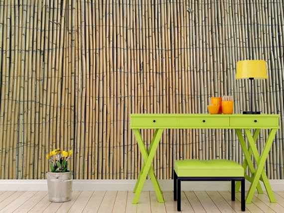 Items similar to wm527 - Bamboo Effect Faux Wall Self Adhesive