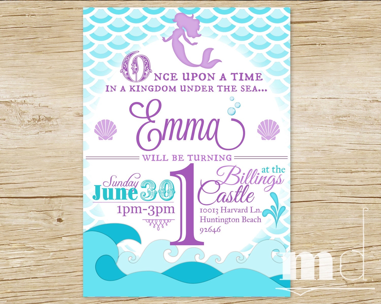 Mermaid Bday Invitations 10