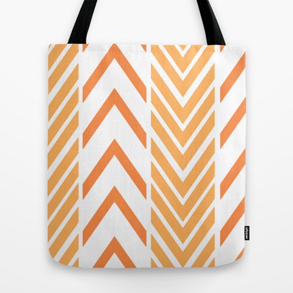 white and orange bag