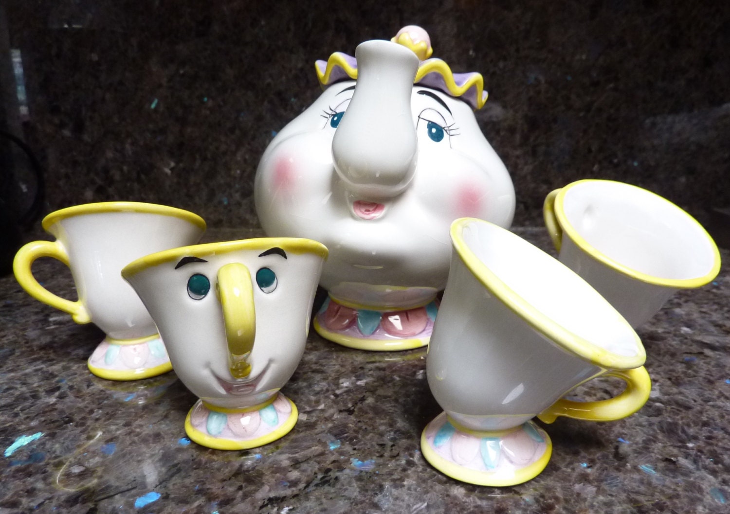 beauty and the beast china tea set