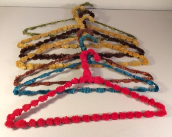 Vintage Crocheted Hangers, Covered Hangers