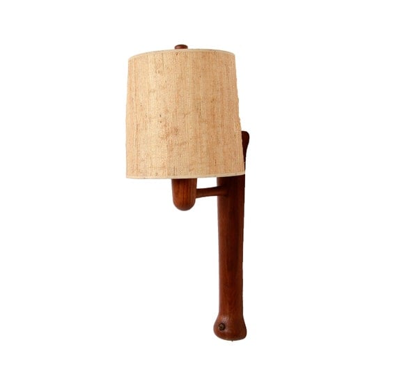 Teak Wall Sconce Wall Lamp Vintage Danish Modern