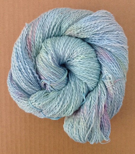 Cotton Slub Yarn Hand Dyed Knitting Yarn Colour No.80 Sky