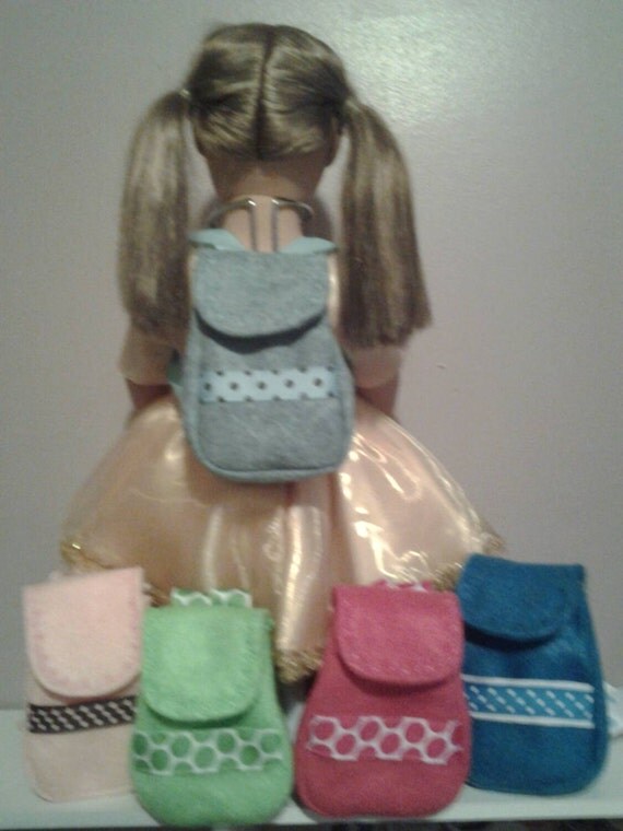 Handmade American girl doll backpack by maryloucrafts on Etsy