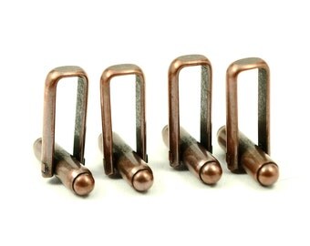 12 Pcs (6 Pairs ) Antique Copper Mens Cufflink Backs