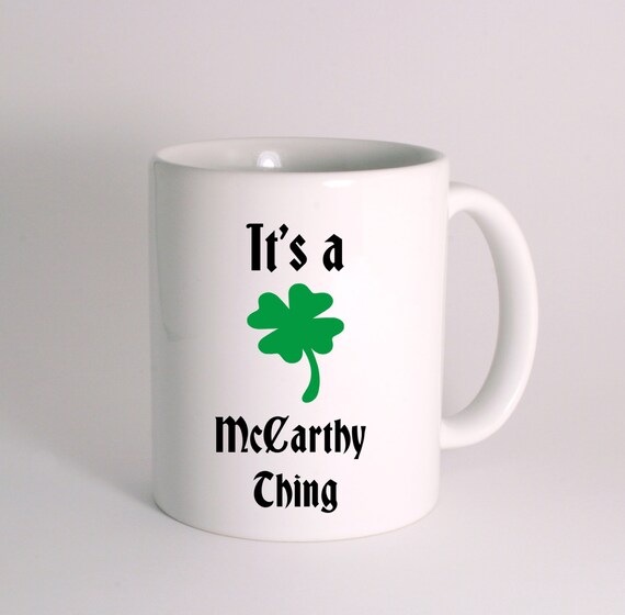 Personalized Irish Mug. Irish Mug. Funny Mug. Four leaf