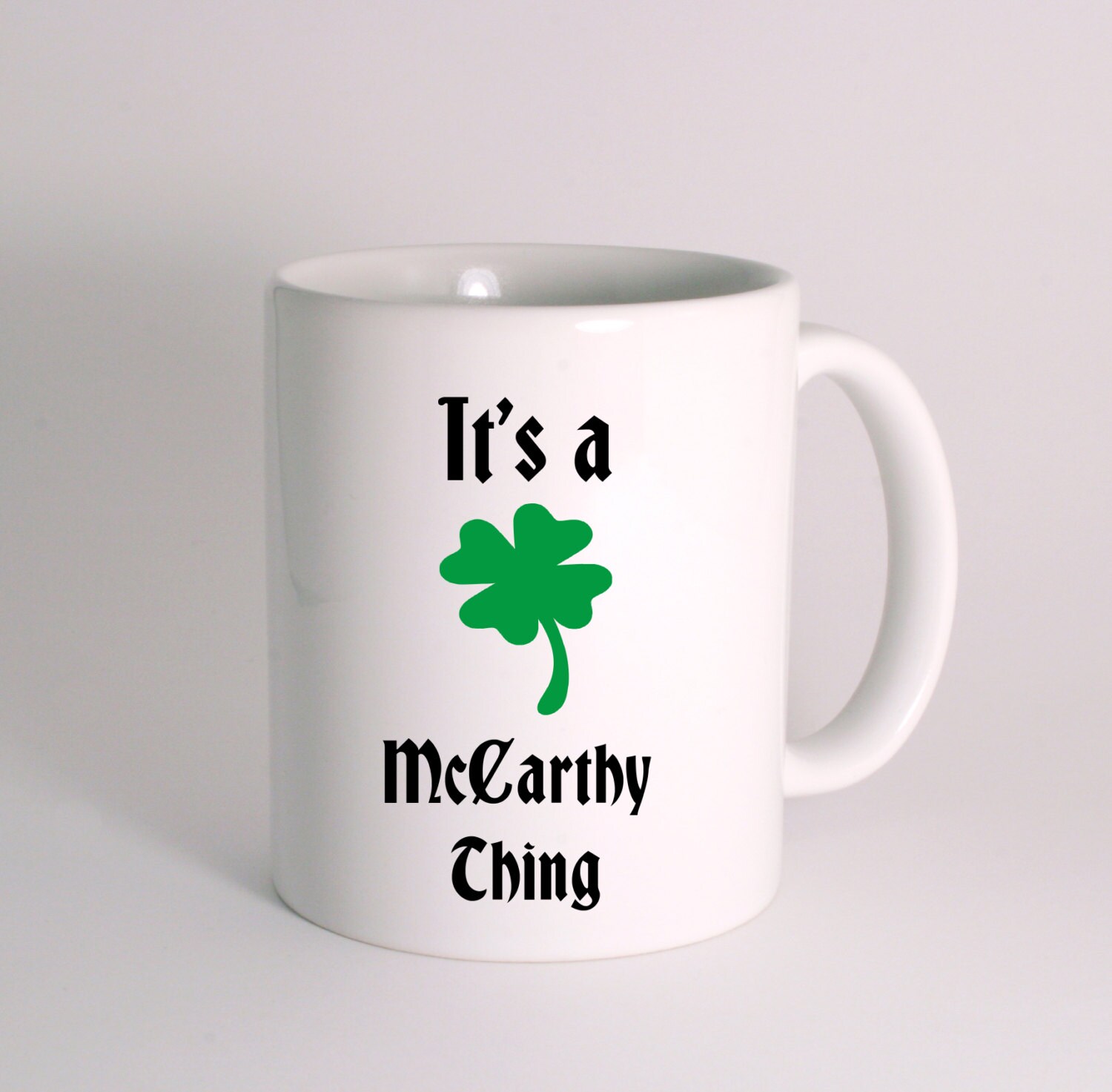 Personalized Irish Mug. Irish Mug. Funny Mug. Four leaf