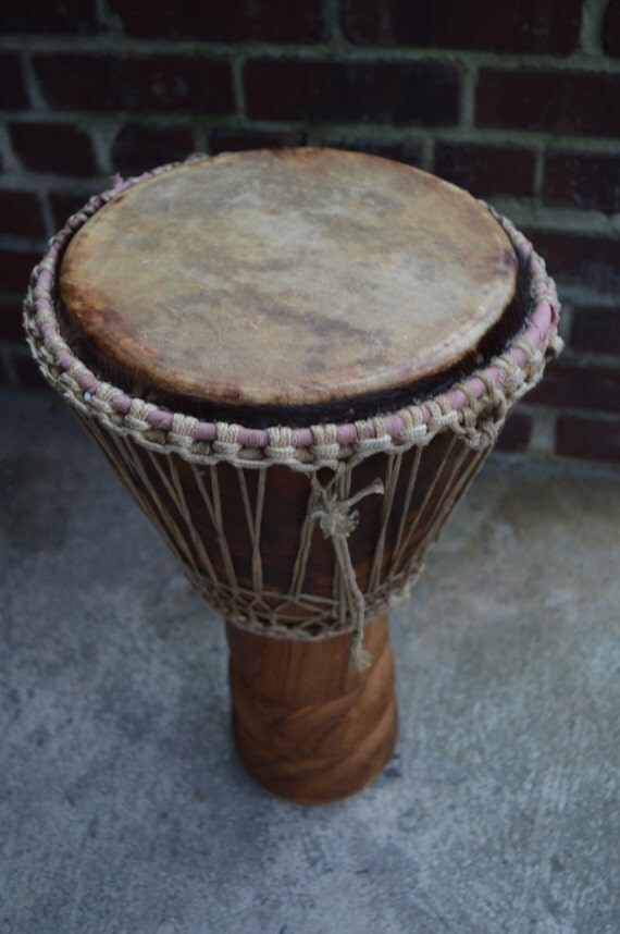 Djembe Hand Made Drum Real Animal Skin and top by BellaAmori