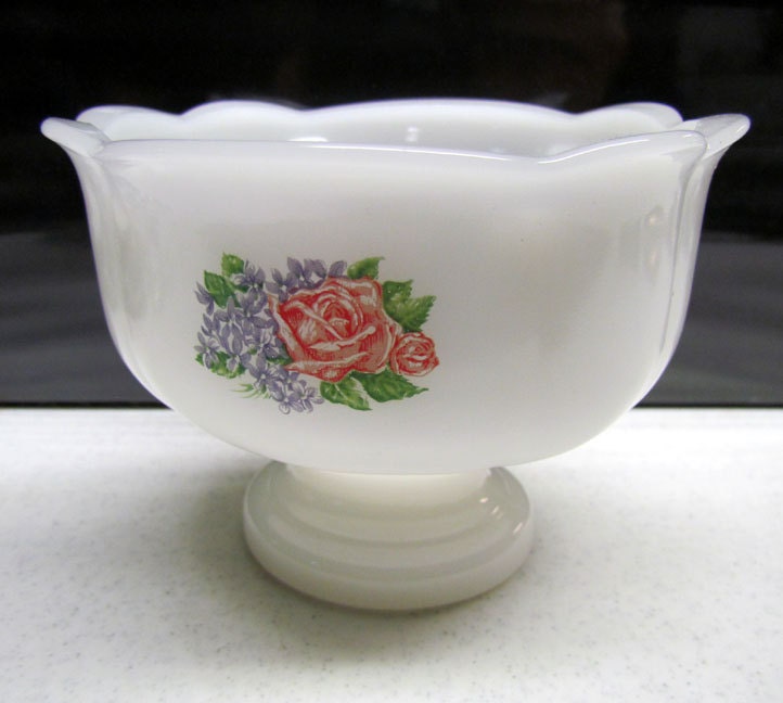 Vintage Avon Milk Glass Collectible Goblet / by
