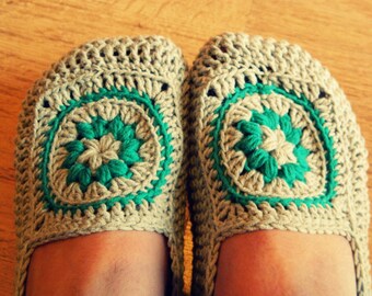 PDF crochet pattern - women crochet slippers pattern - instant download