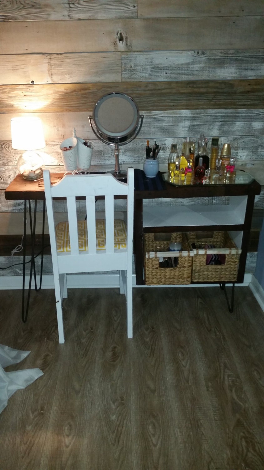 Rustic and Modern Makeup Vanity/Dressing Table