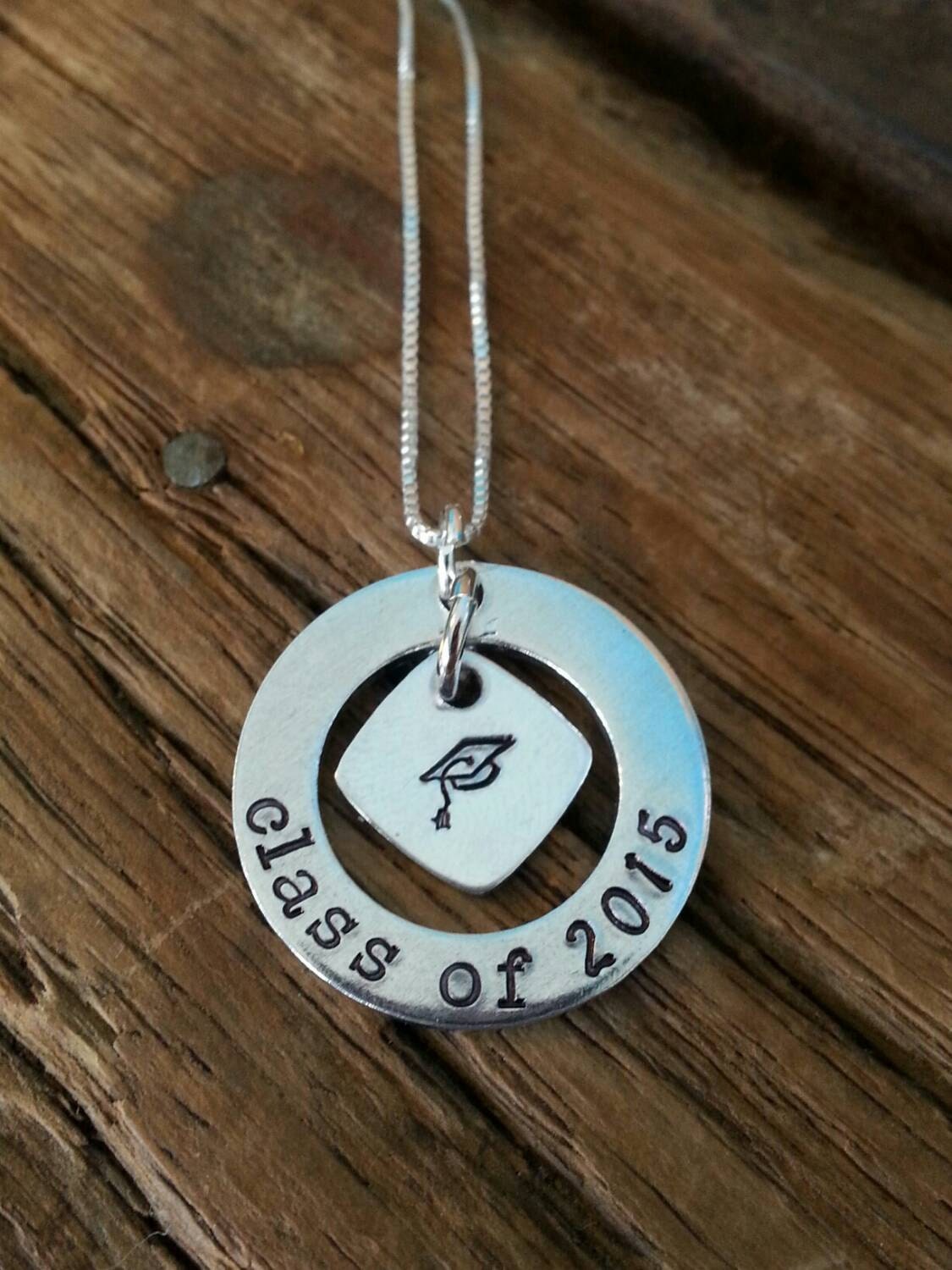 Graduation necklace class of 2016 gift high school
