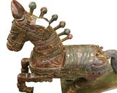 Antique Indian Wooden Horse Decorative Horse Sculpture