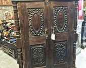 Antique Indian Teak Window Terrace India Furniture Rare Rustic Antique Jharokha