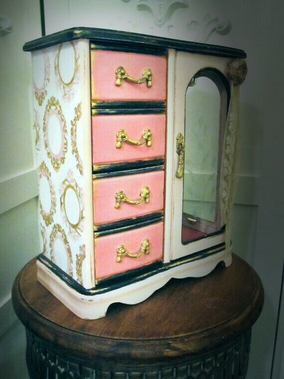 French Chic Upcycled Jewelry Box Upcycled by ForevermoreJewels