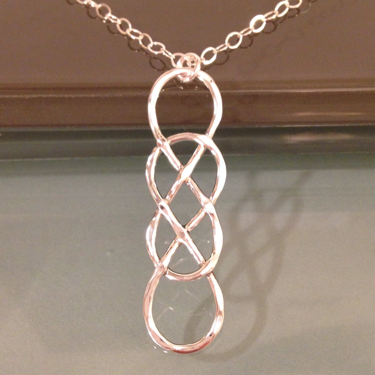 Double infinity necklace infinity necklace by EllynBlueJewelry