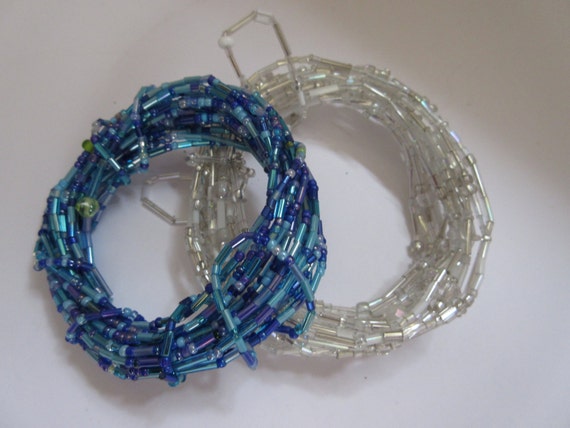 blue and white beaded garland set bead garland glass beaded blue and white beaded garland set bead garland glass beaded