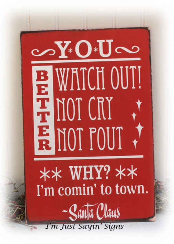 You Better Watch Out Wood Sign for Christmas