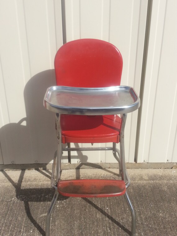 MidCentury COSCO HighChair with Stainless Steel Tray Vintage