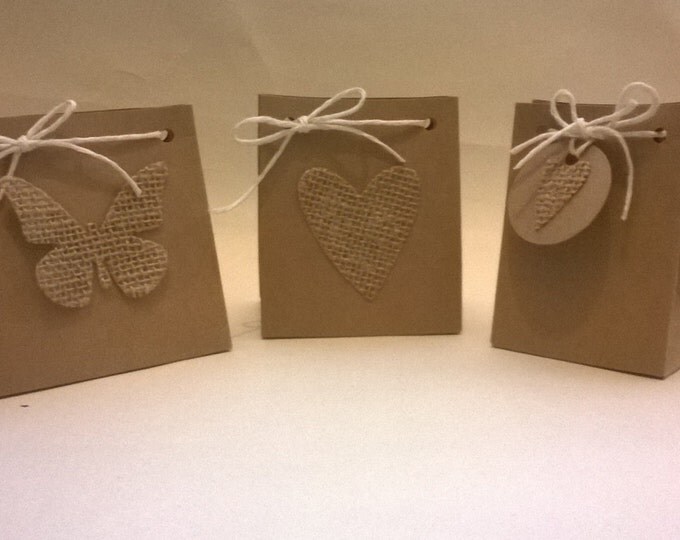 Handmade Heart Gift Bag, Made to order, Wedding Favour, Free Shipping