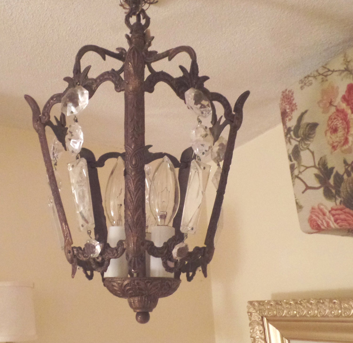 in Spain by Vintage Lantern spain Chandelier in chandelier Made RoseberryManor  made with vintage