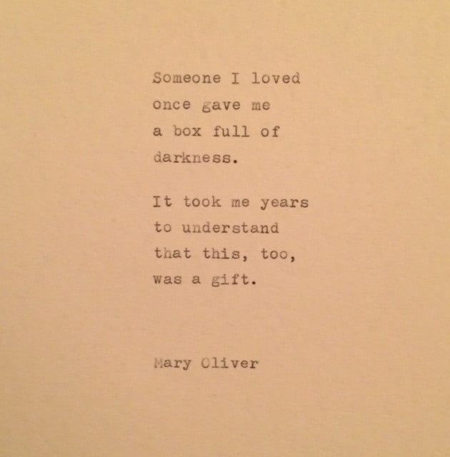  Mary  Oliver  Quote  typed on typewriter