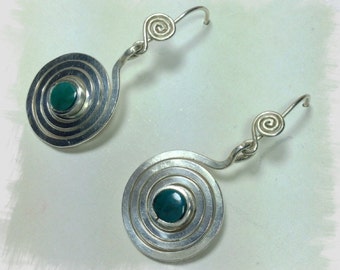 silver spiral earrings spiral of live