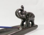 Thai Style Elephant Resin Incense Holder With Free 2 Scent of Incense 129