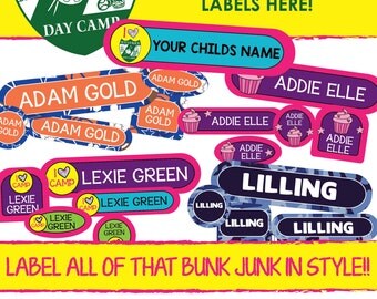 Camp Labels! 120 WATERPROOF name labels - VALUE PACK