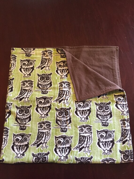 Owl Baby Blanket by PeculiarPoppiesNW on Etsy