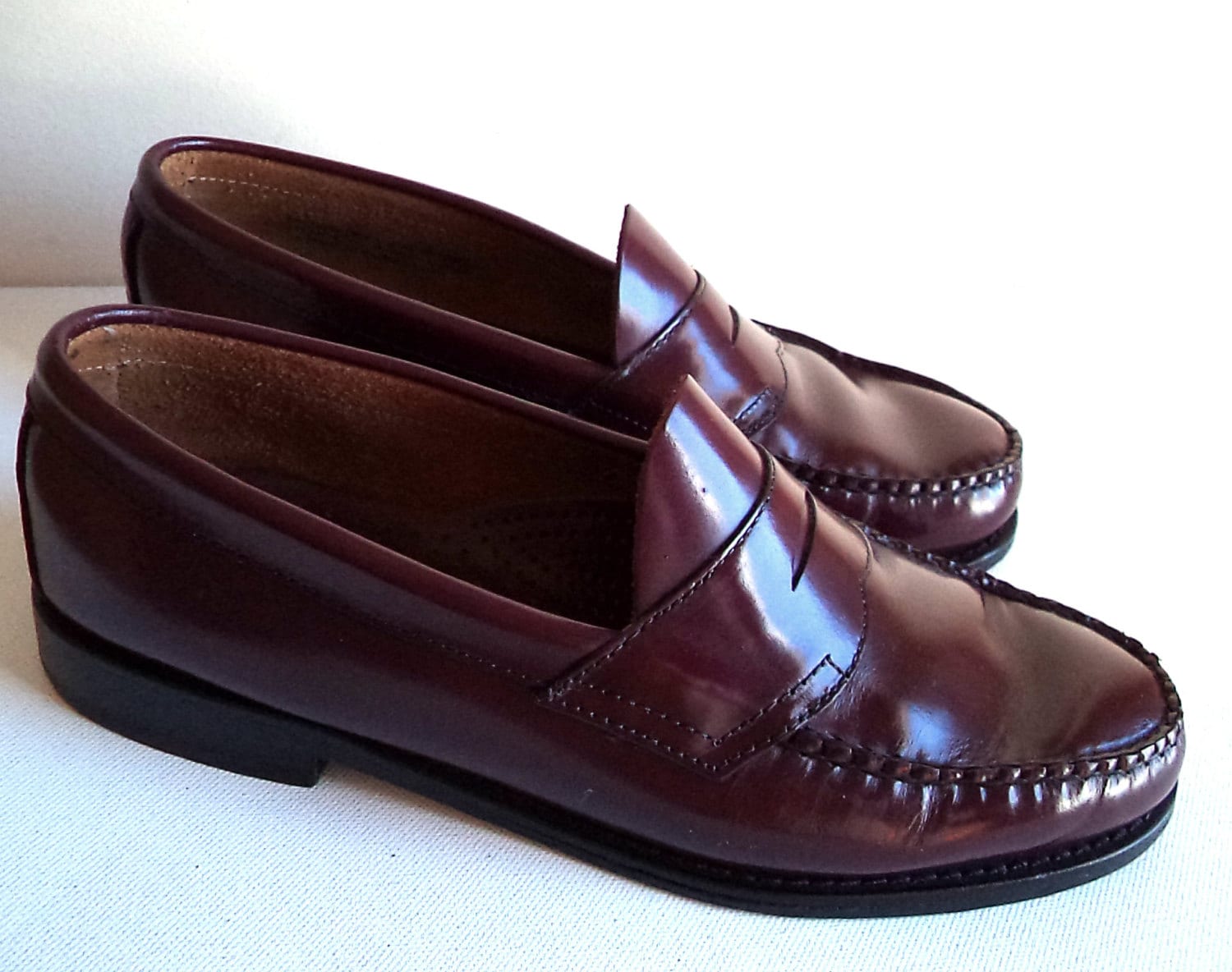 Men's 9 M BASS WEEJUNS Penny LOAFERS Refurbished Brown