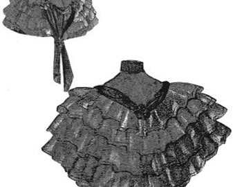 AG1679 - 1894 Mousseline De Soie Cape Sewing Pattern by Ageless Patterns