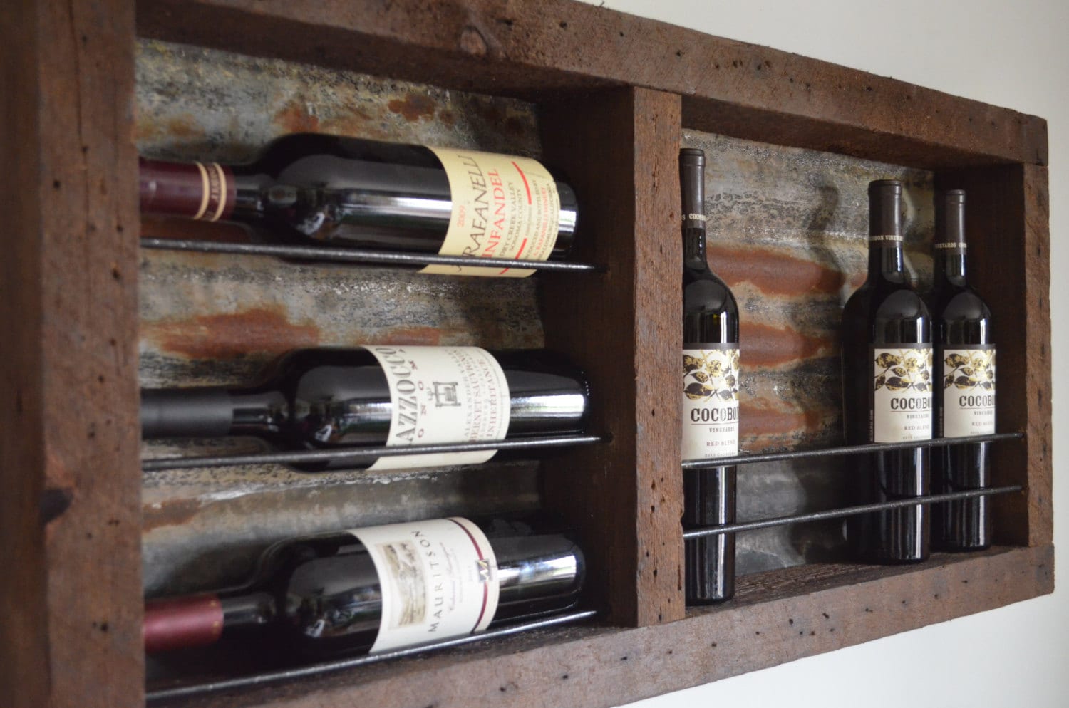 barnwood wine rack