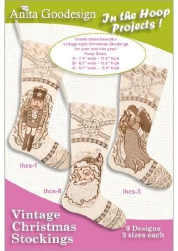 Vintage Christmas Stockings Anita Goodesign Embroidery Designs