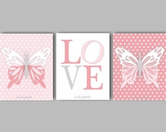 Butterfly Nursery Decor Girls Room Butterfly Nursery Art Butterfly Wall Art Butterfly Bedding Decor Butterfly Print Choose ColorsBF2631