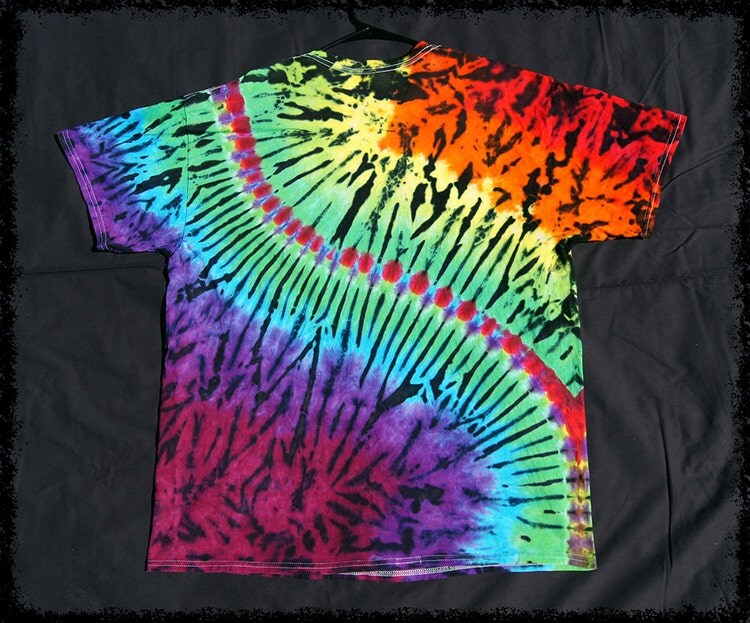 Handmade Tie Dye T shirt Accordion Fold by GratefullyDyedDamen