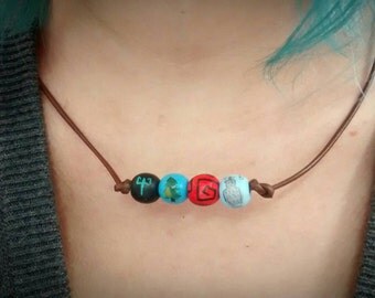 Percy's camp Half-blood necklaces, 4 beads, Percy Jackson and the Olympians