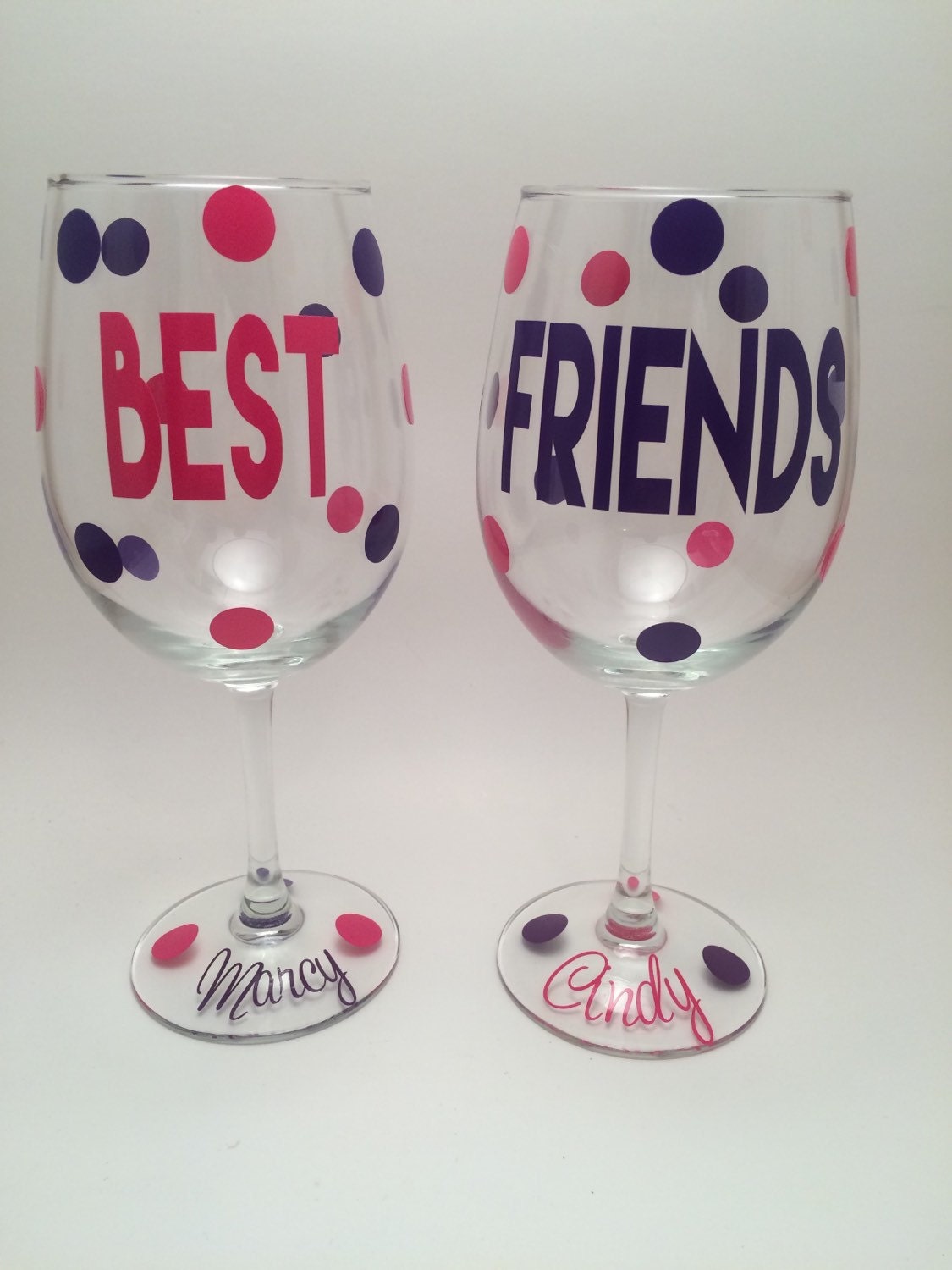 Best Friends Wine Glasses Best Friend Gift Gift for Friend