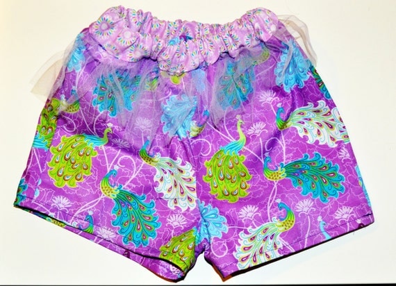 Baby/Little Girl Purple Ruffle Shorts by SweetTinyandTough on Etsy