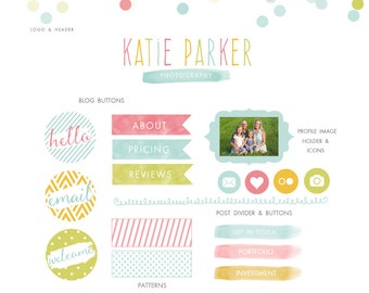 Blog Kit - Branding Kit - web marketing kit for photographers and small business - blog buttons - web buttons