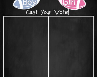 Digital Download Football Themed Gender Reveal Poster Vote for your