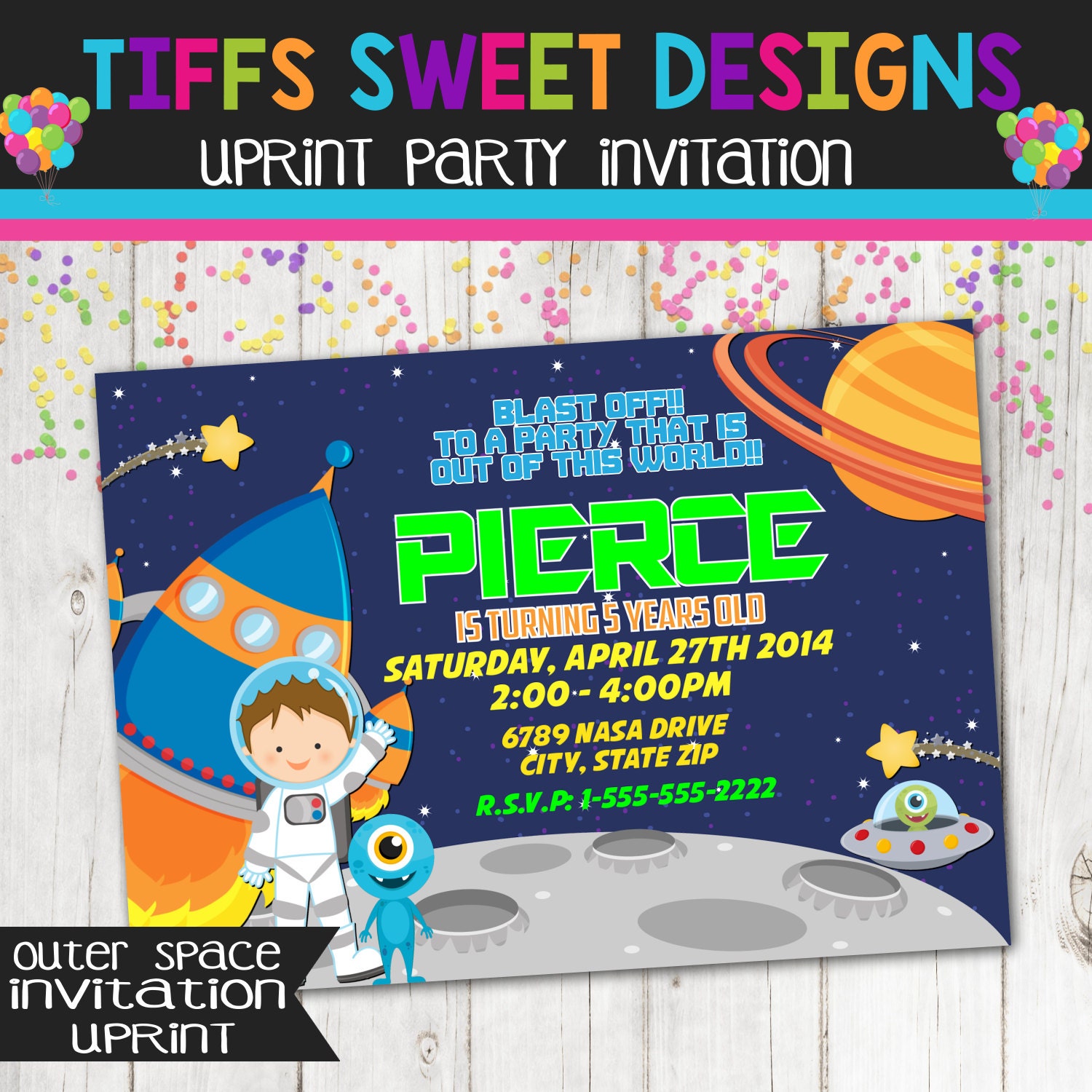 Outer Space Invitations 6