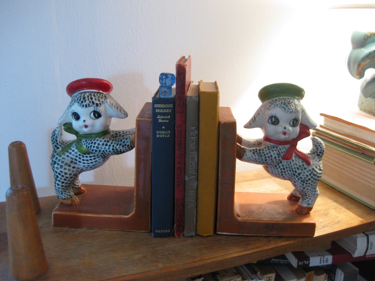 Vintage ceramic French goat bookends / bookends by GourmetVintage