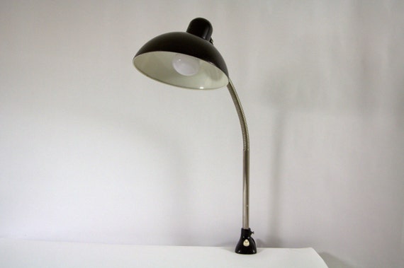 Clamp Lamp Kaiser Lampen Vintage Black Varnish Mid Century